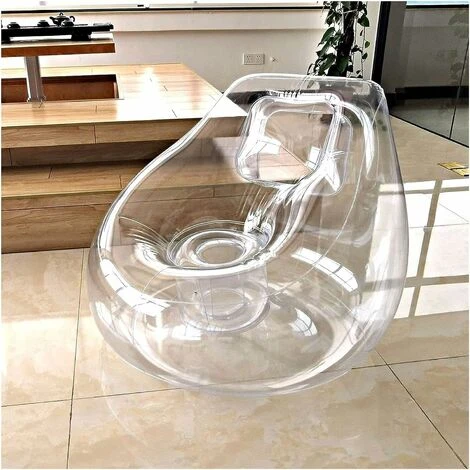 Transparent Long, Portable PVC Inflatable Soft Inflatable Chair Sofa, Comfortable Indoor/Outdoor Furniture For Swimming Pool, Beach, Home - Image 3