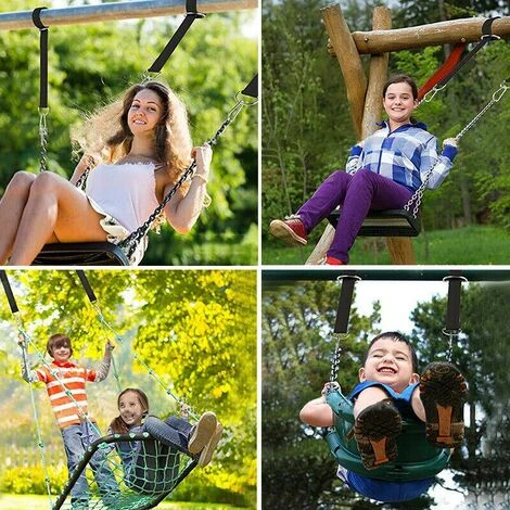 Swing Hammock Tree Hanging Kit Straps Hooks Carabiner Garden Swing Fittings - Image 3