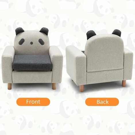 Kids Sofa Children Armrest Chair Animal Pattern Solid Construction Thick Cushion - Image 3