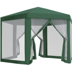 Outsunny Garden Hexagonal Gazebo Patio Outdoor Canopy Patio Party Tent Green