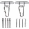 2-piece Ceiling Hook, Heavy-duty Ceiling Hook With Stainless Steel For Concrete Wood Sets Yoga Hammock Hanging Chair Yoga Punching Bag, Load Capacity Up To 450 Kg