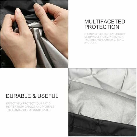 MUFF Outdoor Gas Heater Cover Waterproof Patio Heater Covers With Drawstring Heavy Duty Garden Stand Up Patio Heater Cover For Outdoor Protection - Image 4