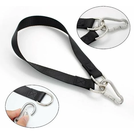 2 Pack 55cm Swing Hanger Straps With Carabiner, Ideal For Swing Seat, Hammock, Tarps - Image 4