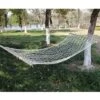 Outdoor Mesh Hammock, Single Adult Child Hanging Swing Tree Sleeping Net Hammock Plus Cotton Rope Super Light 80×200cm,White