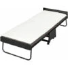 HOMCOM Folding Bed With Mattress, Portable Guest Bed With Memory Foam And Wheels