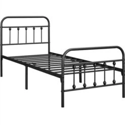 Yaheetech 3ft Single Metal Bed Frame,90x190cm, Black