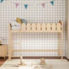 Livingandhome Pine Wood Loft Bed For Kids Room With Fence Rails