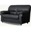 Saga 2 Seater Coventry Leather Sofa Black
