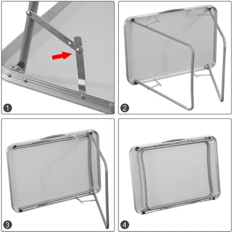 WOLTU Portable Folding Table Camping Outdoor Garden Picnic Festival Fishing BBQ Black - Image 5