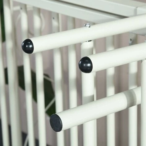 Single Metal Sofa Bed Day Bed With Trundle Bed, Can Be Extended From 95-177 Cm, White - Image 5