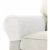 Pack Jacquard Stretch Sofa Armchair Armrest Covers Anti-Slip Furniture Protector Armrest Covers For Recliner Sofa With Free Fixing Tools