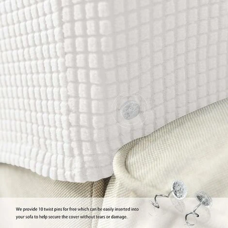 Pack Jacquard Stretch Sofa Armchair Armrest Covers Anti-Slip Furniture Protector Armrest Covers For Recliner Sofa With Free Fixing Tools - Image 5