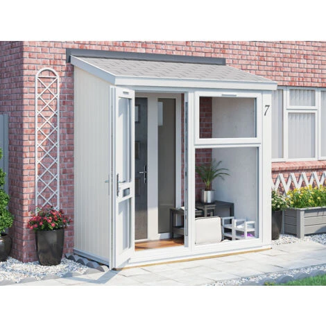 WPC Porch Double Glazed UPVC Insulated - Addroom® Porch Groove Effect 2.5m X 1.2m
