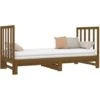 Pull-out Day Bed Honey Brown 2x(90x190) Cm Solid Wood Pine VidaXL