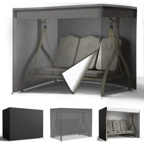 3 Seater Garden Swing Waterproof Cover 210D Oxford Cloth Anti-UV Sunshade Cover Outdoor 220125170cm