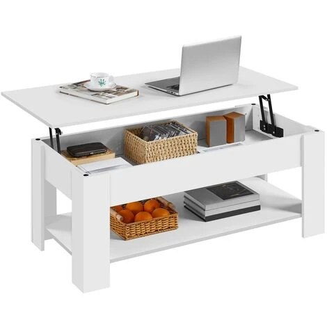 Yaheetech Lift Top Coffee Table,L120cm X W60cm,White