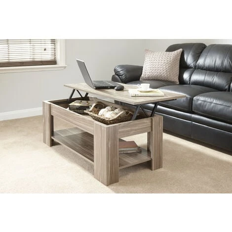 GFW Lift Up Coffee Table Walnut - Image 3