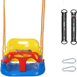3 In 1 Baby Swing, Swing With Backrest And Safety Belt, For Outdoor And Indoor