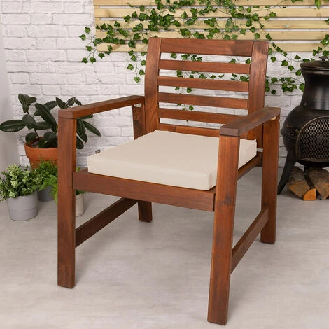 Outdoor Seat Pad Cushion - Foam Filled With Ties - Image 2