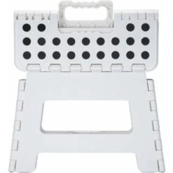 Folding Step Stool - 9" Height For Kids And Adults - Foldable Stool For Kitchen, Garden, Bathroom