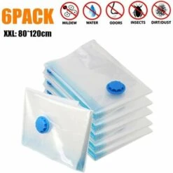 Vacuum Storage Bag With Pump, Set Of 6 XXL Vacuum Storage Bags - 80120cm - Random Color - Blue