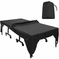 280 X 153 X 73 Cm (Black) Table Tennis Table Cover Waterproof And Dustproof Protective Cover Black