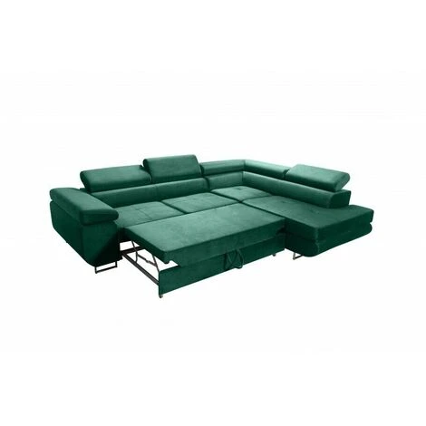 Aston Jumbo Cord Left Hand Facing Corner Sofa Bed With Storage And Lift Mechanism - Dark Grey - Image 3