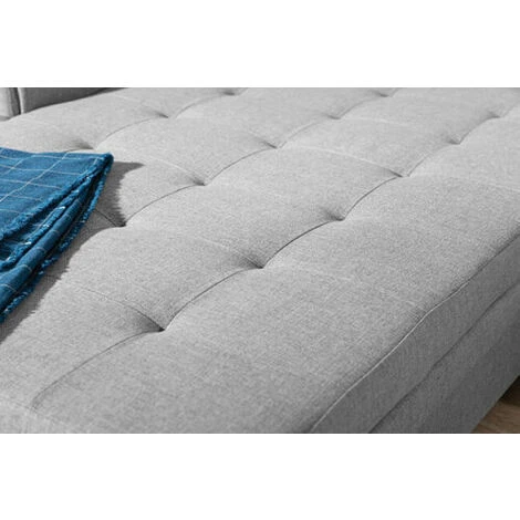 Sorento Left Hand Facing Corner Sofa Bed - Medium Grey & Grey - Image 3