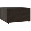 Square Garden Coffee Table Brown 50x50x30 Cm Poly Rattan VidaXL