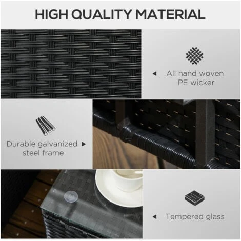 Outsunny Patio Chaise Lounge Chair Set W/ Adjustable Backrest, Side Table Cream - Image 5