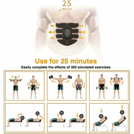 LITZEE Ems Abdominal Trainer, Ems Training Device, Abdominal Trainer For Home, Electric Abdominal Muscle Trainer For Women And Men, Complete Six Pack For A Fit Figure - Image 4