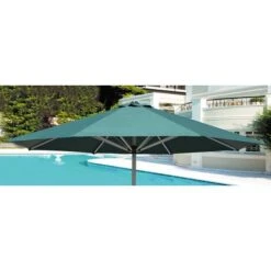 Replacement Parasol Canopy 2m Hexagonal 6 Arms Protection For Garden Umbrella Dark Green