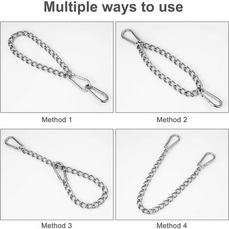 Chair Chain, 66cm Stainless Steel Extension Chain With Two Carabiner For Hammocks, Sandbags, Hanging Chairs - Image 3