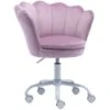 Velvet Kids Desk Chair Swivel Computer Chair For Children Girls Study Office, Height Adjustable, Purple
