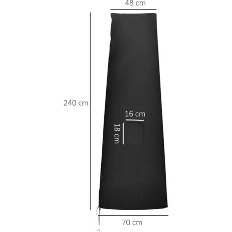 Outsunny Parasol Umbrella Cover Outdoor Protector Weatherproof Cantilever Garden - Image 2