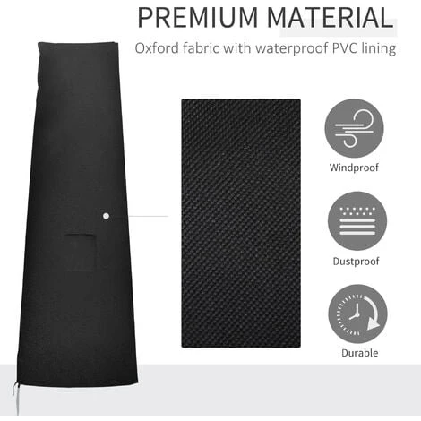 Outsunny Parasol Umbrella Cover Outdoor Protector Weatherproof Cantilever Garden - Image 4
