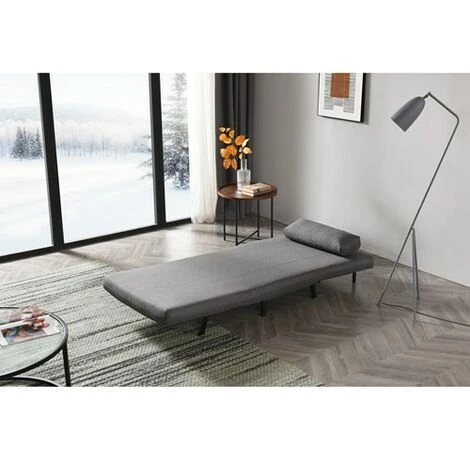 WestWood Folding Fabric Sofa Bed FSB13 Dark Grey - Image 2