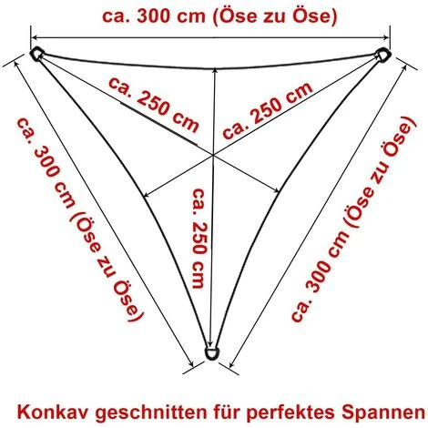 WOLTU Garden Sun Shade Sail PE Breathable Canopy Sunscreen Patio Awning Cover Grey 3x3x3m - Image 2