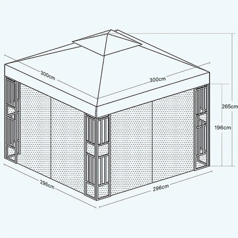 Grand Patio Gazebo Double Soft Top Canopy With Curtains And Netting For Patio,3X3M, Beige - Image 5