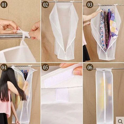 Clothes Hanging Breathable Garment Cover Garment Bag In Closet Cabinet - Image 2