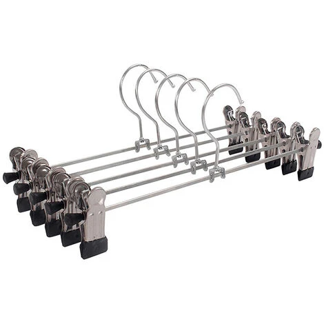 Trouser Hangers, Metal Trouser Hangers, Skirt Hangers In Pack Of 10