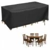 Garden Furniture Cover, Waterproof Furniture Cover, For 6-8-Seater Outdoor Table, 250x210x90cm, Black