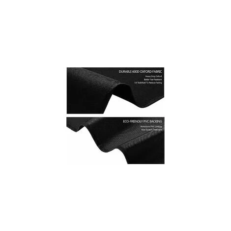 Garden Sun Lounger Cover, Waterproof, Windproof, Heavy Duty 210D Oxford Fabric Sun Lounger Cover, Deckchair (200x75x40/80cm) - Black - Image 4