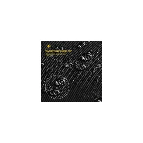 Garden Sun Lounger Cover, Waterproof, Windproof, Heavy Duty 210D Oxford Fabric Sun Lounger Cover, Deckchair (200x75x40/80cm) - Black - Image 5