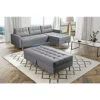 Oslo Corner Lounge Corner Sofa Bed With Ottoman - Grey