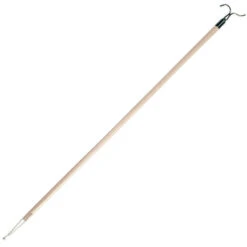 Domopak Living Solid Clear Beech Wood Wardrobe Reach Bar, White