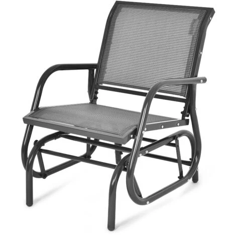 Swing Glider Chair Outdoor Single Rocking Chair Patio Chair Garden - Image 3
