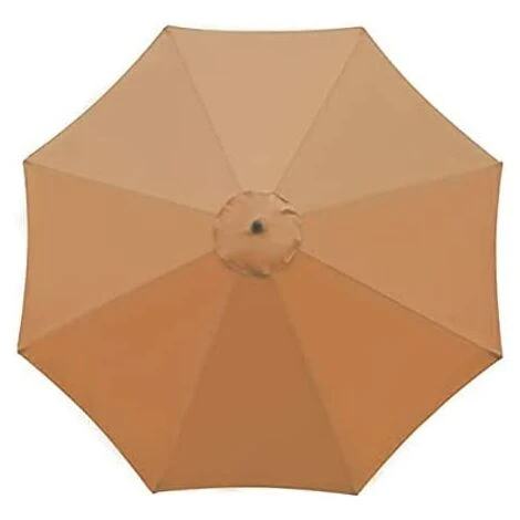 Replacement Cover For Parasol, 8 Ribs, 3 M, Waterproof, Anti-UV, Replacement Fabric, Khaki