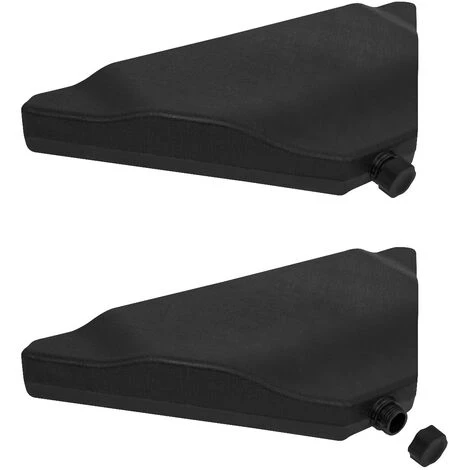 VONROC Premium Parasol Tiles – Base Weights – Triangular – For A Combined Weight Of ±80 Kg – Suited For 50x50 Cross Base Parasols – Set Of 4 - Image 2