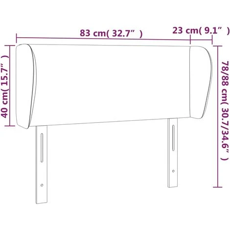 Headboard With Ears Brown 83x23x78/88 Cm Faux Leather VidaXL - Image 3